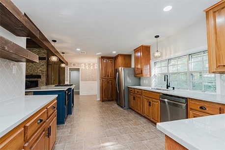 Rock Construction Kitchen Remodel