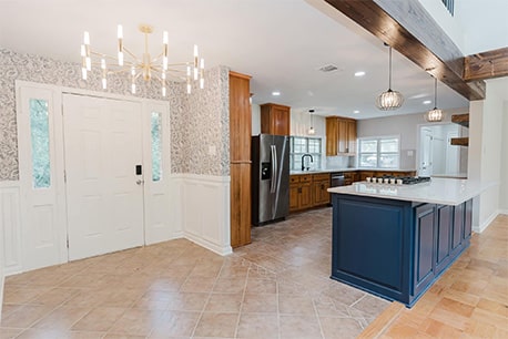 Rock Construction Kitchen Remodel