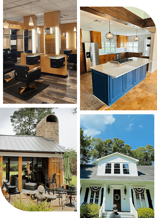 rock construction project collage