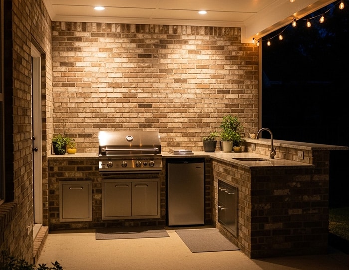Rock Construction Outdoor Kitchen
