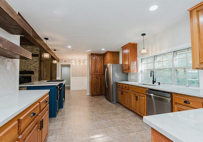 Rock Construction Kitchen Remodel