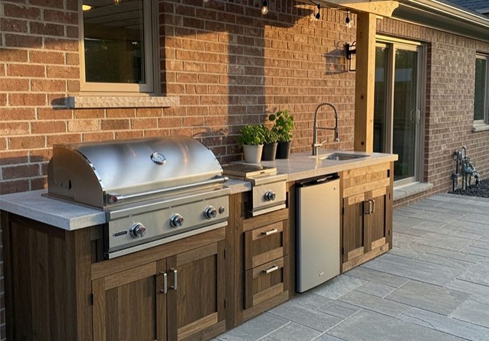 Rock Construction Outdoor Kitchen